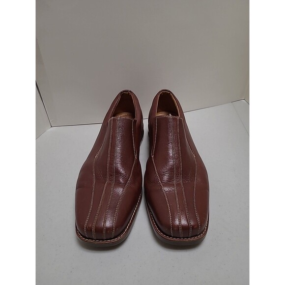 Sandro Moscoloni Shoes Mens size 12 Slip On Loafers Brown Leather Casual Comfort - Picture 1 of 12